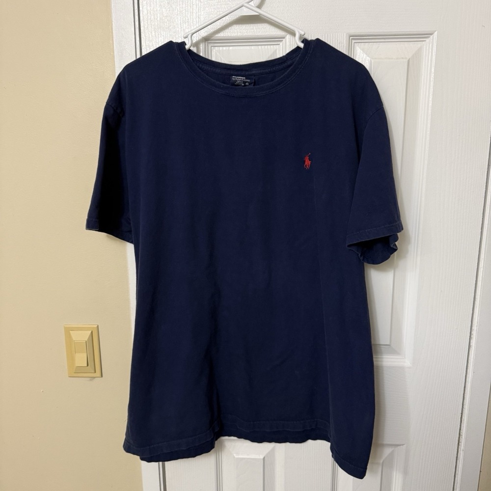 Polo Ralph Lauren T-Shirt Navy Blue Men's XL Red Pony